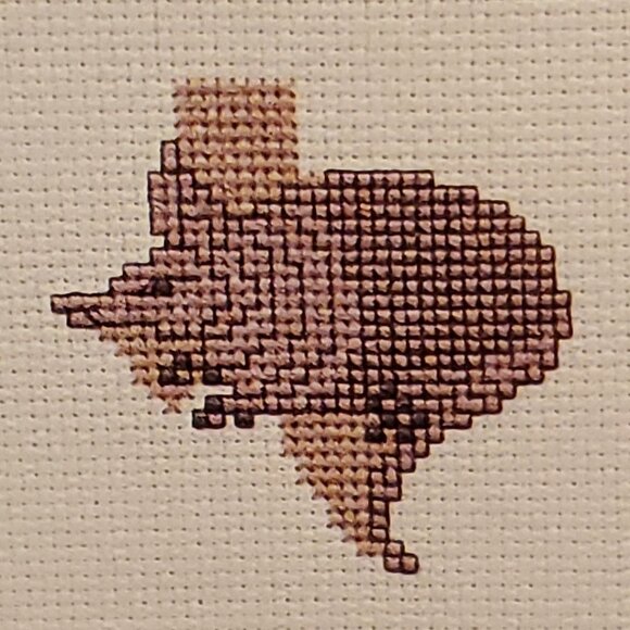 vtg 1985 state of Texas TX armadillo cross stitch pattern HTF OOP - Picture 5 of 6